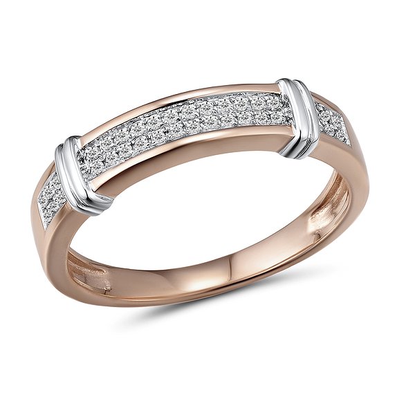 Золотое обручальное кольцо с дорожкой из 36 бриллиантов Lurie Jewelry