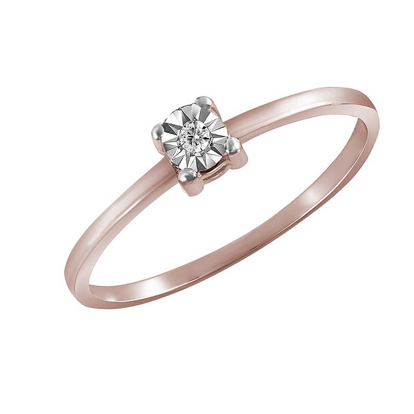 Золота каблучка на заручини з діамантом Lurie Jewelry RDA7760DR