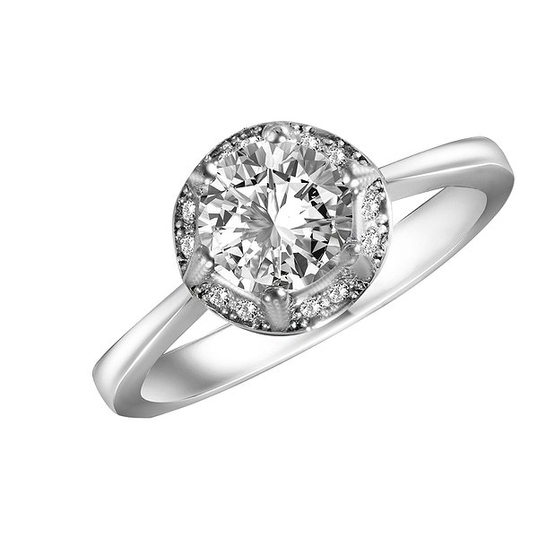 Серебряное кольцо для помолвки с фианитами Lurie Jewelry