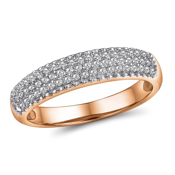 Золотое обручальное кольцо с бриллиантами 0,2 карата Lurie Jewelry