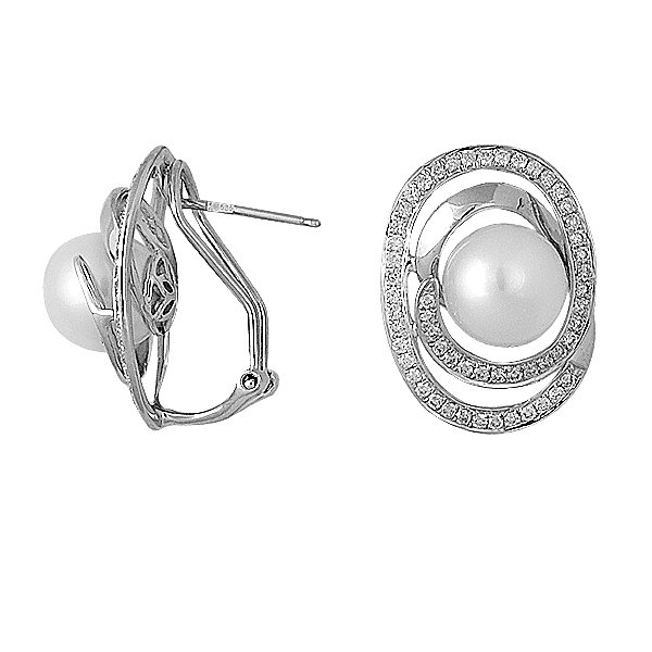 Серьги из белого золота с бриллиантами 0,76 карата Lurie Jewelry 5E26846C