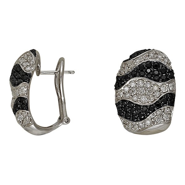 Серьги из белого золота с бриллиантами 3,01 карата Lurie Jewelry 86-307B