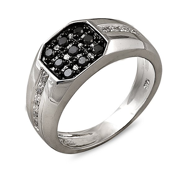 Мужская печатка из белого золота с бриллиантами 0,29 карата Lurie Jewelry BUH-3068