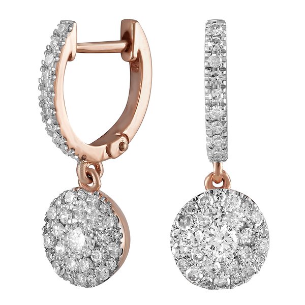 Сережки з комбінованого золота з діамантами 0,61 карата Soul Diamonds