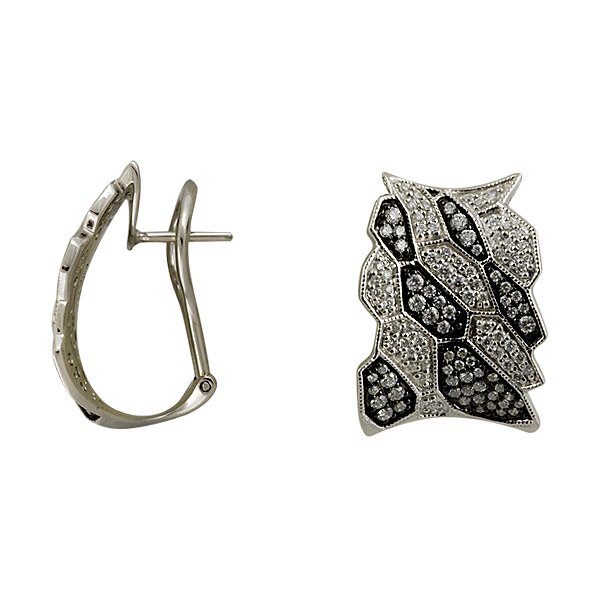 Серьги из белого золота с бриллиантами 1,16 карата Lurie Jewelry G86-007B