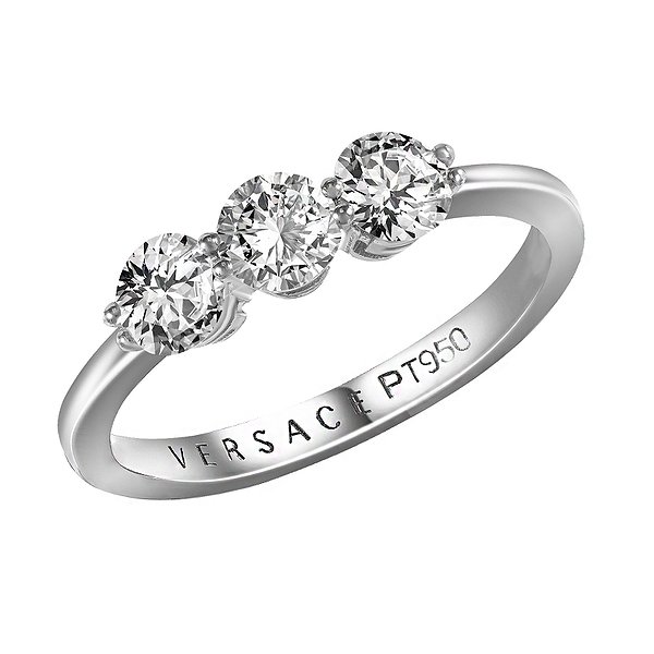 Versace Платинова каблучка на заручини з діамантами 0,99 карата 4703RPLDY12