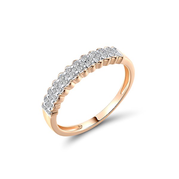 Золотое обручальное кольцо с дорожкой из 35 бриллиантов Lurie Jewelry