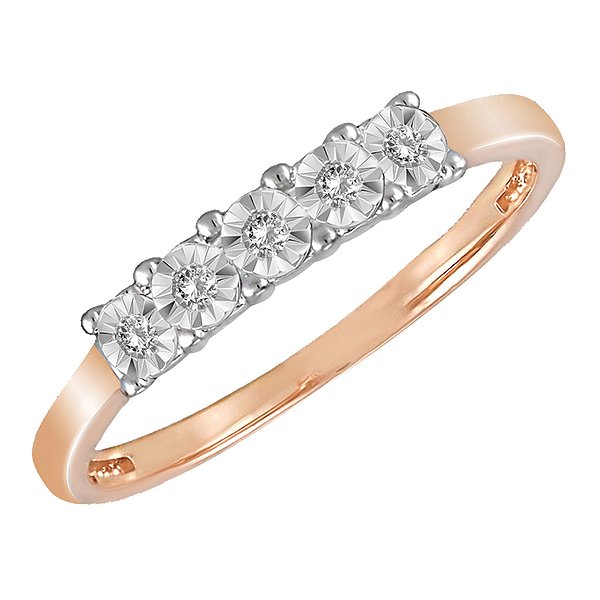 Золота обручка з доріжкою з 5 діамантів Lurie Jewelry