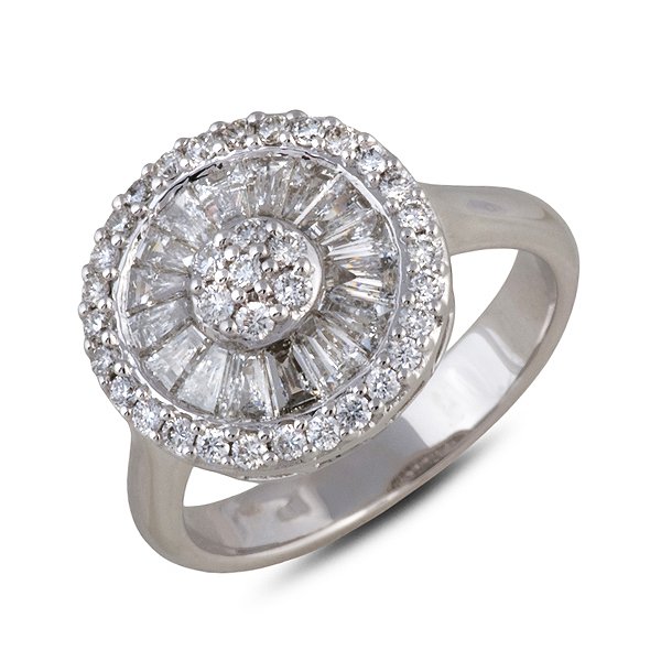 Каблучка з білого золота з діамантами 1,07 карата Lurie Jewelry 5R22051