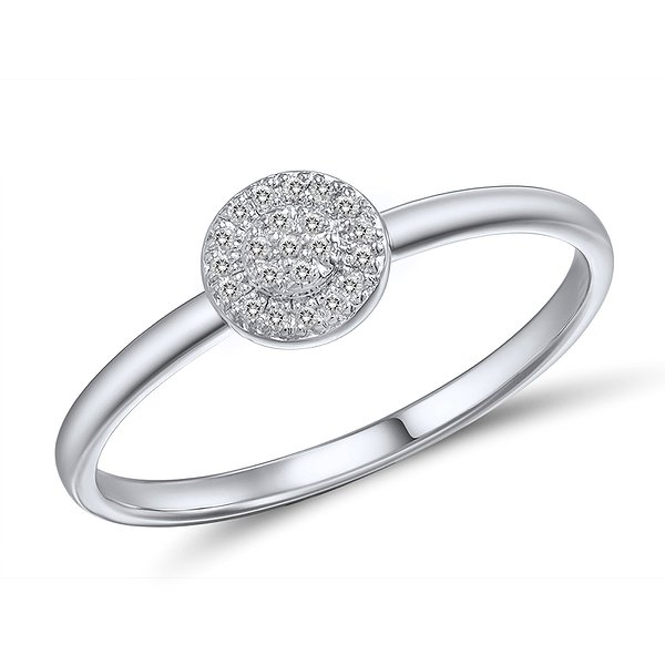 Кольцо для помолвки из белого золота с 22 бриллиантами Lurie Jewelry