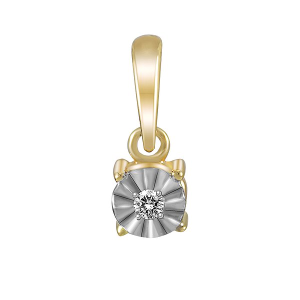 Кулон із жовтого золота з діамантом Lurie Jewelry PDA7786Y