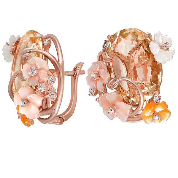 Золоті сережки з діамантами 0,93 карата Lurie Jewelry 7E11313