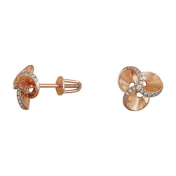 Золоті сережки-пусети з діамантами 0,25 карата Lurie Jewelry E45078BOS