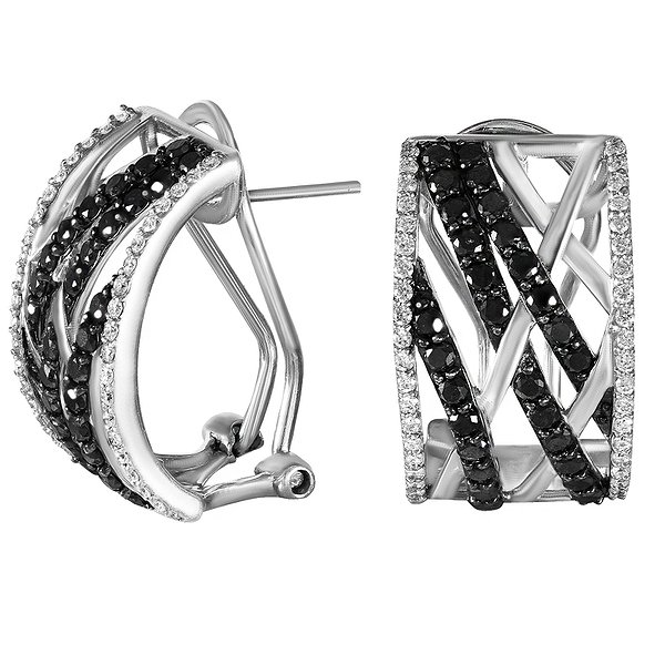 Серьги из белого золота с бриллиантами 1,39 карата Lurie Jewelry E38282C0