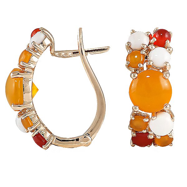 Сережки з жовтого золота з агатом Lurie Jewelry 7E39267