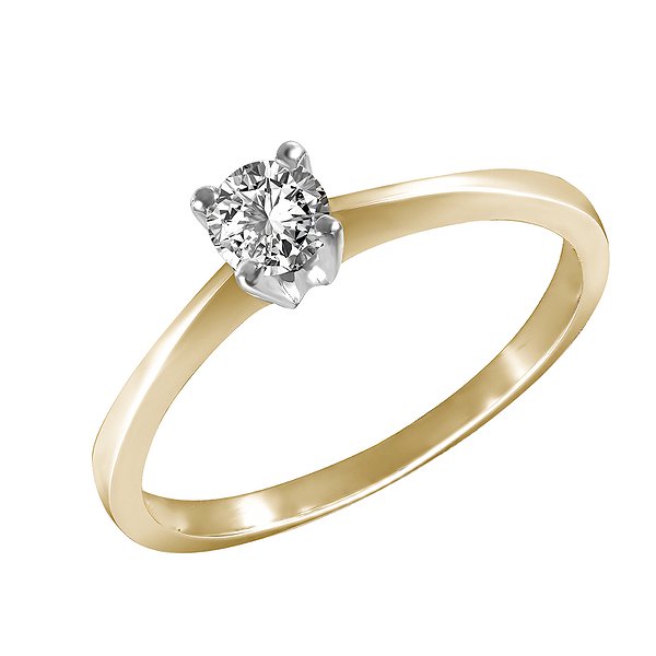 Каблучка на заручини з жовтого золота з діамантом 0,25 карата Soul Diamonds BUH-2873Y/25