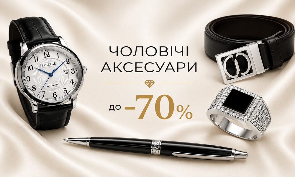 Мужские аксессуары — до -70%