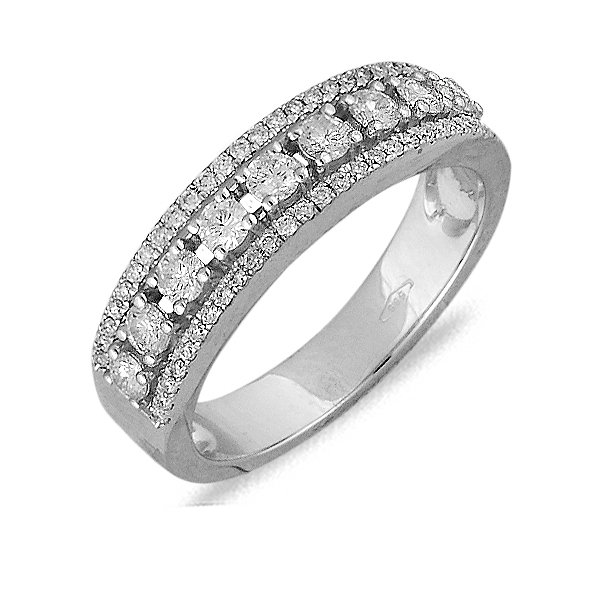 Обручка з білого золота з діамантами 0,63 карата Soul Diamonds
