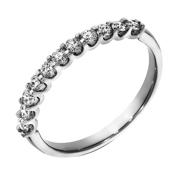 Обручка з білого золота з діамантами 0,3 карата Soul Diamonds