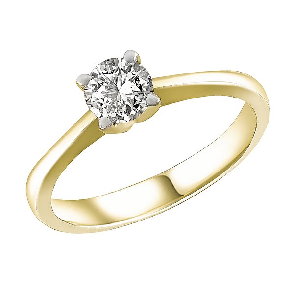 Каблучка на заручини з жовтого золота з діамантом 0,5 карата Soul Diamonds BUH-2435/50Y
