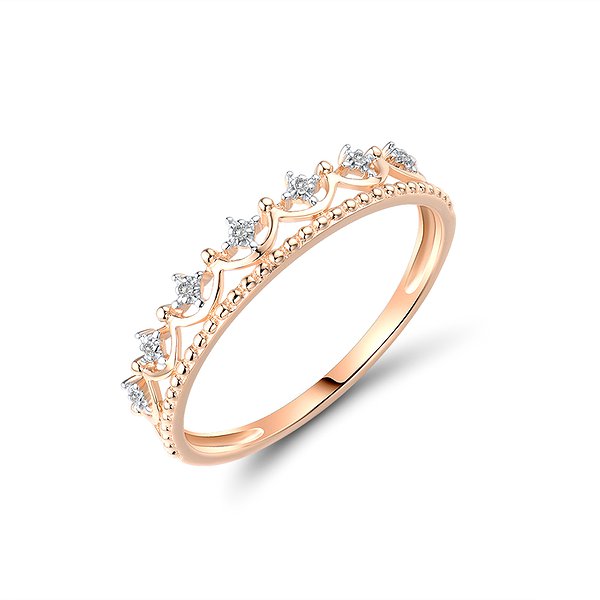 Золота обручка з доріжкою з 7 діамантів Lurie Jewelry
