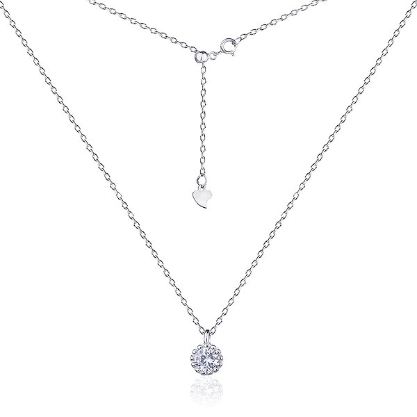 Серебряное колье с фианитом Silvex925