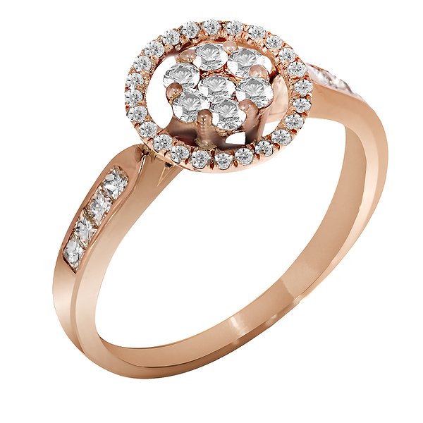 Золота каблучка з діамантами 0,42 карата Soul Diamonds BUHK-1311B