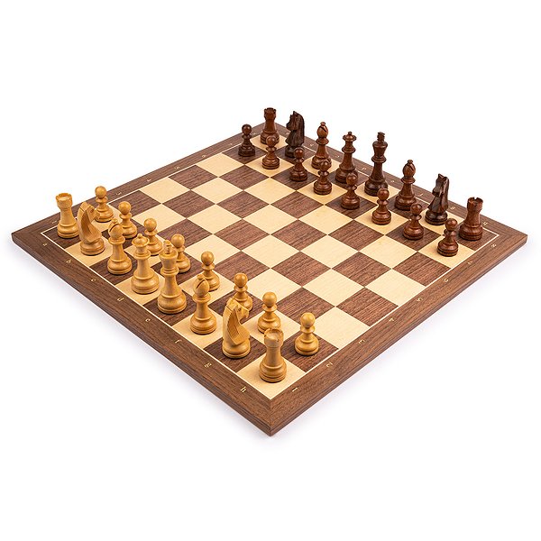 Ferrer Шахматы Walnut Standard с координатами 50 см S101855