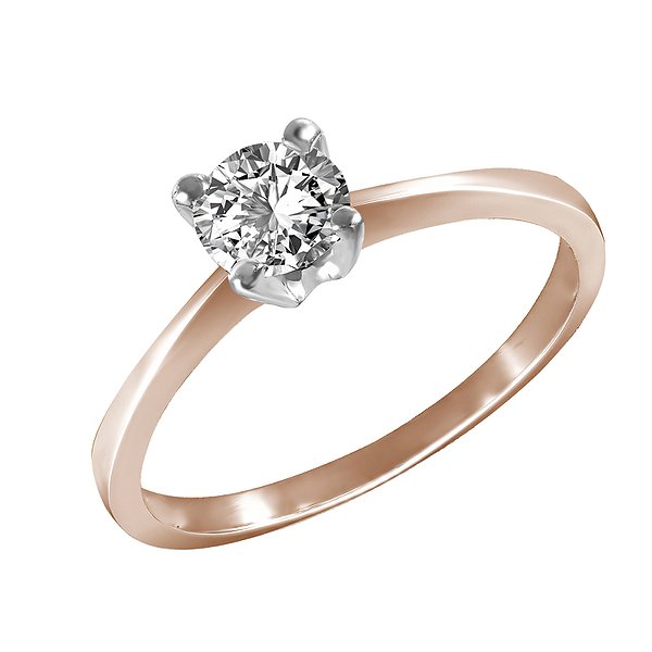 Золота каблучка на заручини з діамантом 0,5 карата Soul Diamonds BUH-2435/50R