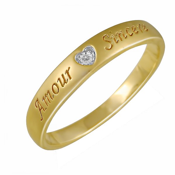 Обручка з жовтого золота з діамантом Lurie Jewelry