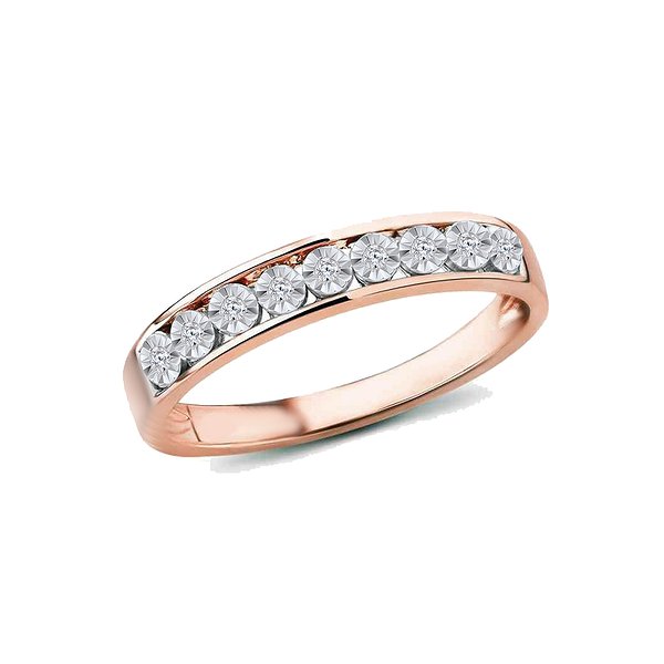 Золота обручка з 9 діамантами Lurie Jewelry