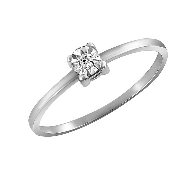 Кольцо для помолвки из белого золота с бриллиантом Lurie Jewelry RDA7760DW