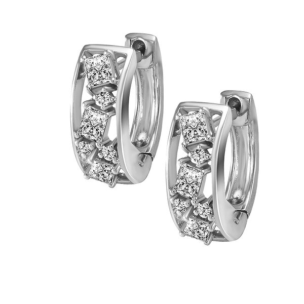 Сережки з білого золота з діамантами 0,49 карата Lurie Jewelry 5E35563