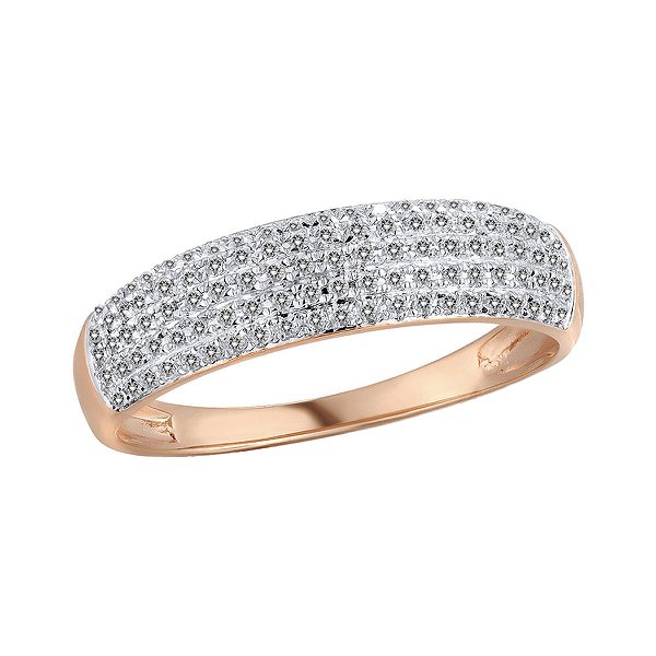 Золота обручка з діамантами 0,21 карата Lurie Jewelry