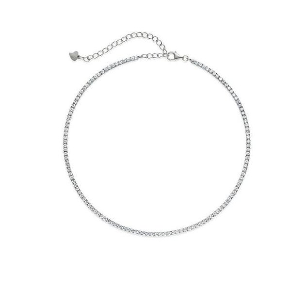 Серебряное колье с фианитами Silvex925