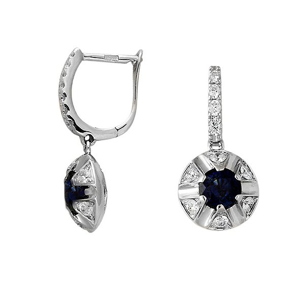 Серьги-подвески из белого золота с бриллиантами 0,51 карата Lurie Jewelry 5E26680WS