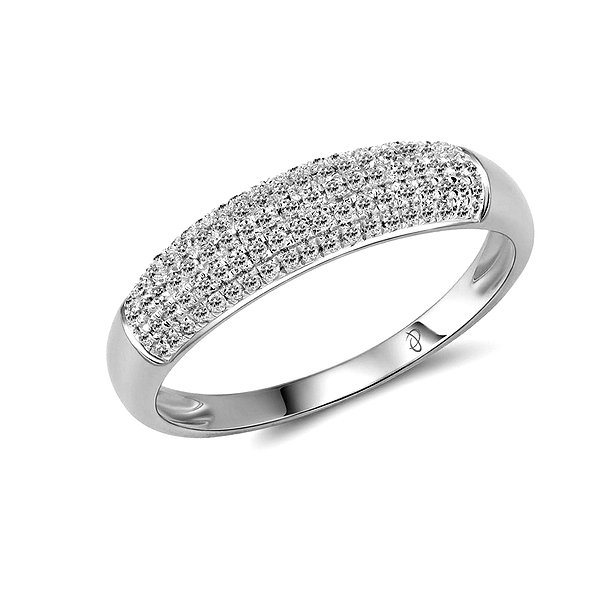 Обручальное кольцо из белого золота с бриллиантами 0,21 карата Lurie Jewelry