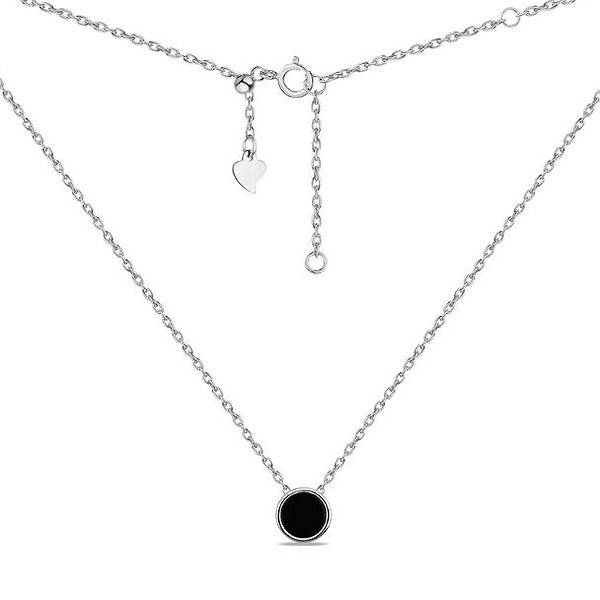 Серебряное колье с ониксом Silvex925