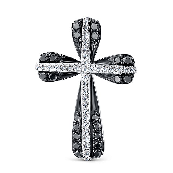 Хрестик із білого золота з діамантами 0,33 карата Lurie Jewelry