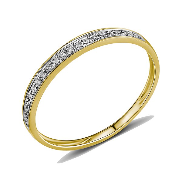 Обручка з жовтого золота з діамантами Soul Diamonds
