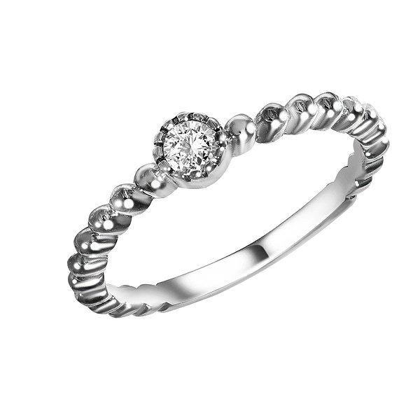Серебряное кольцо для помолвки с фианитом Lurie Jewelry