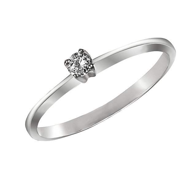 Каблучка на заручини з білого золота з діамантом Soul Diamonds 2873/05W