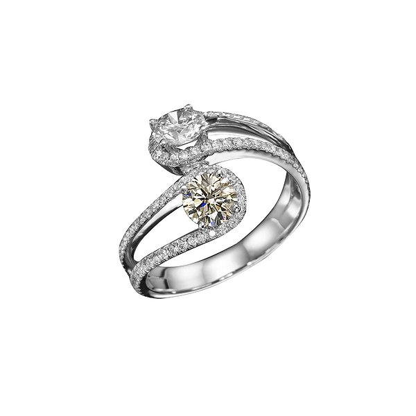 Кольцо из белого золота с бриллиантами 1,43 карата Soul Diamonds BUHK-2266