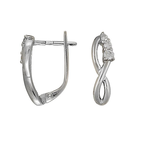Серьги из белого золота с бриллиантами 0,28 карата Lurie Jewelry E46297A0