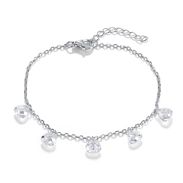 Серебряный браслет с фианитом Lurie Jewelry