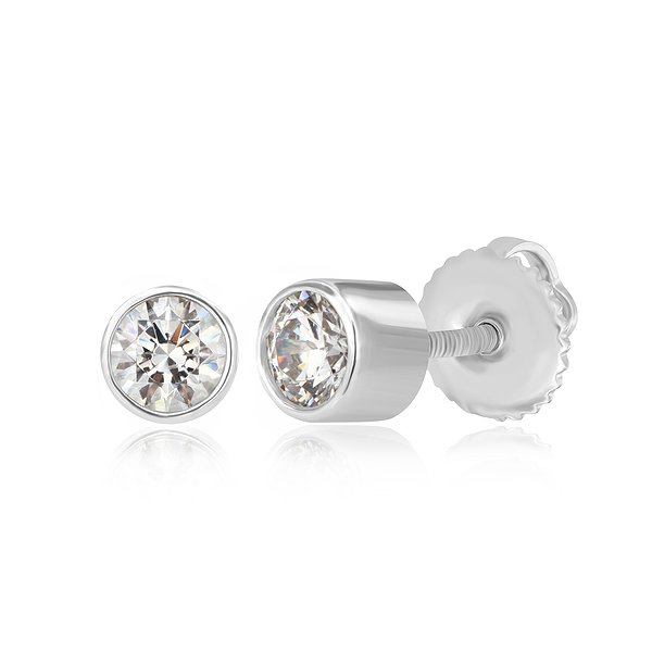 Срібні сережки-пусети з фіанітами Swarovski Silvex925