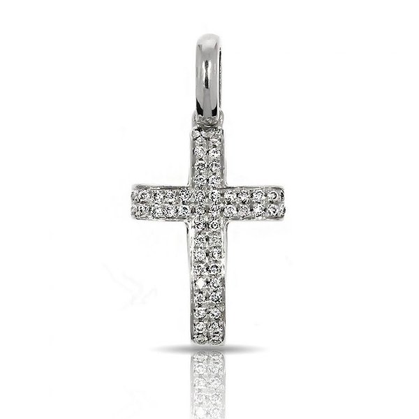 Крестик из белого золота с бриллиантами 0,18 карата Soul Diamonds BUH-8127