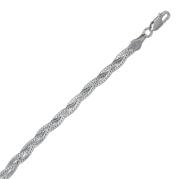 Срібний ланцюжок плетіння «Коса» Silvex925