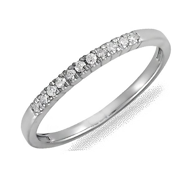Обручка з білого золота з діамантами 0,1 карата Soul Diamonds