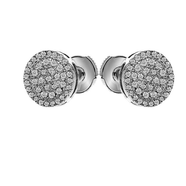 Сережки-пусети з білого золота з діамантами 0,54 карата Soul Diamonds BUH-7602